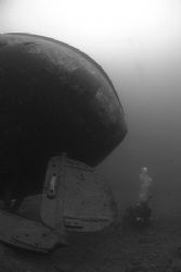 Mark with wreck. Capernwray, 10.5mm. by Derek Haslam 